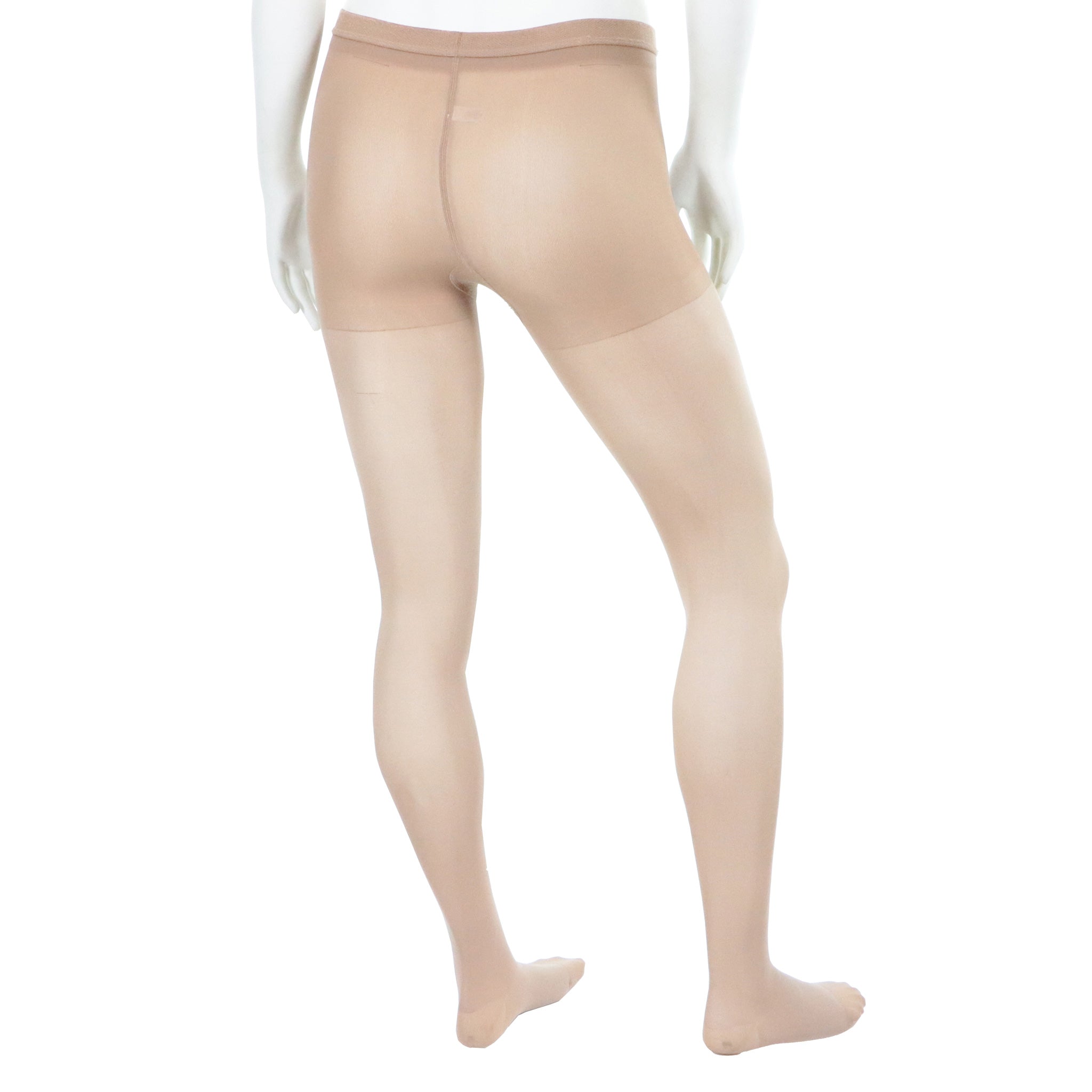 20-30 mmHg measured compression stockings pantyhose in beige color by Doctor Brace - rear view