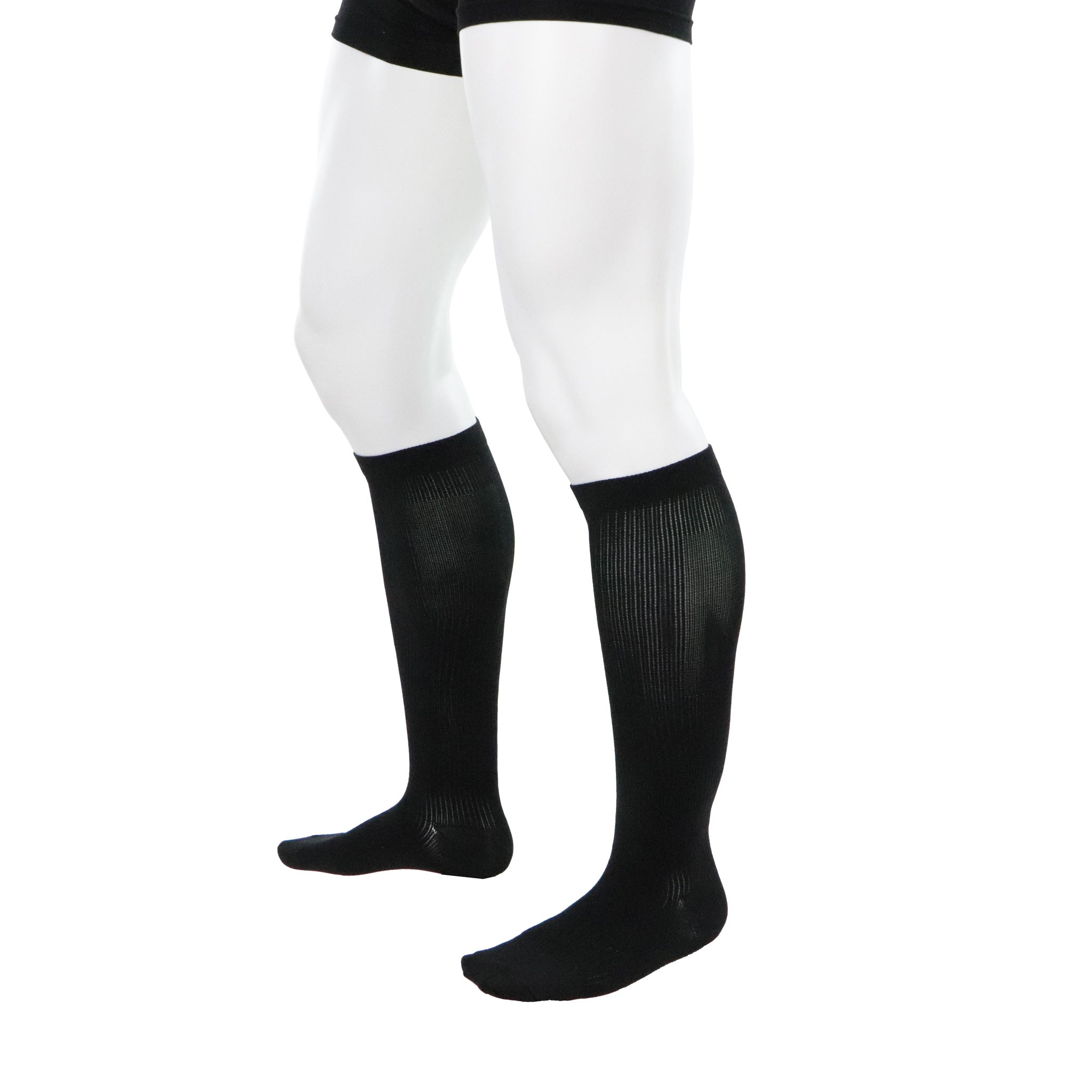 30-40 mmHg male compression socks knee high Doctor Brace black left front