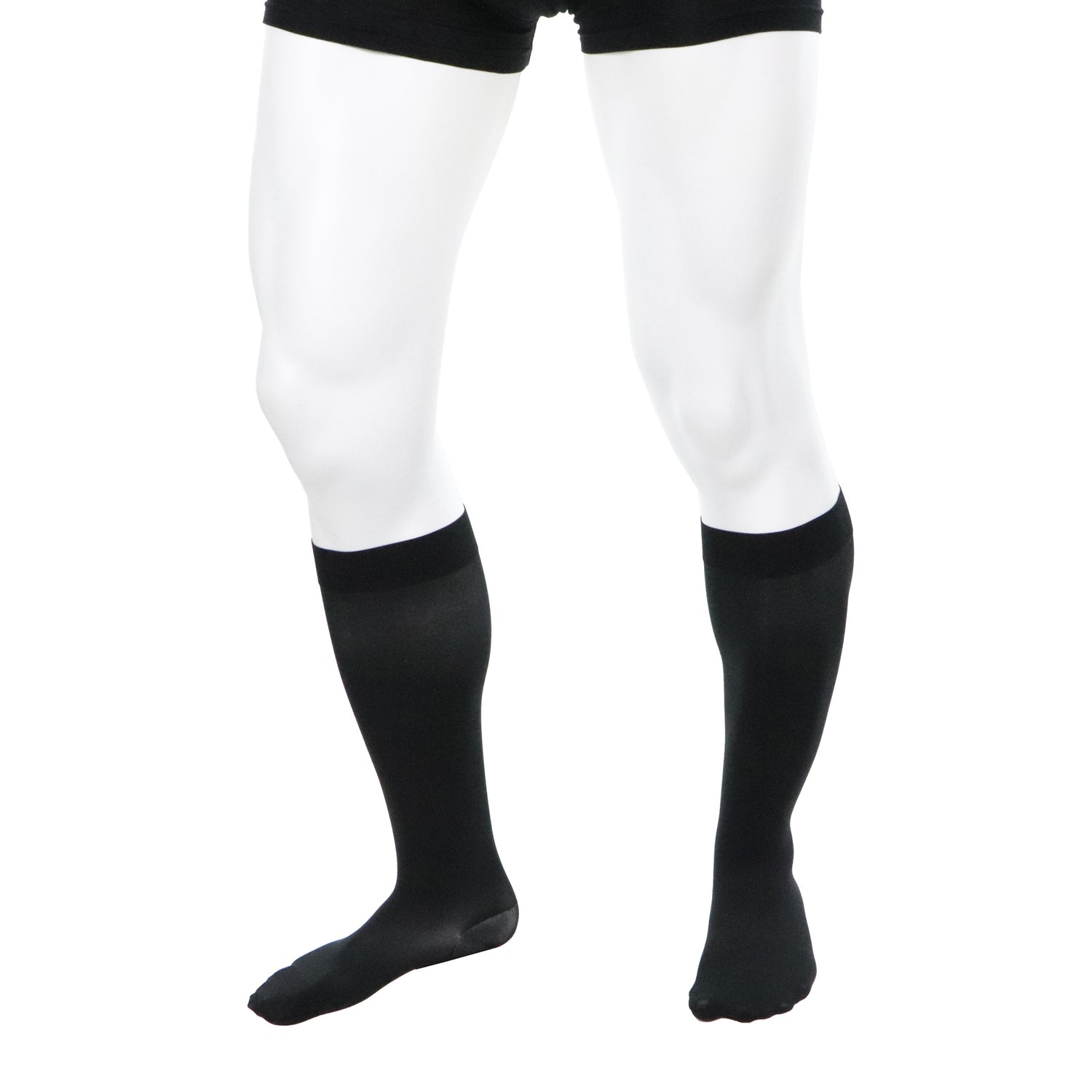 30-40 mmhg mens knee high compression socks Doctor Brace Circutrend front side view