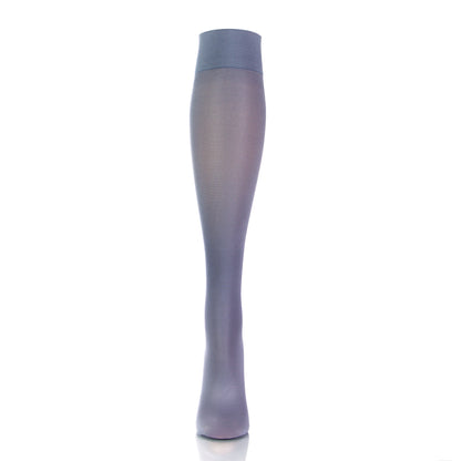 Compression Knee High Socks - Women - 20 30 mmHg - Colored - Light Grey - Front View - Softmedi
