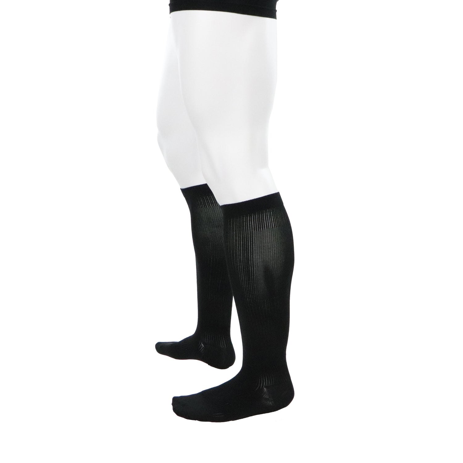 Male compression socks 30 40 mmhg calf Doctor Brace black left zoomed