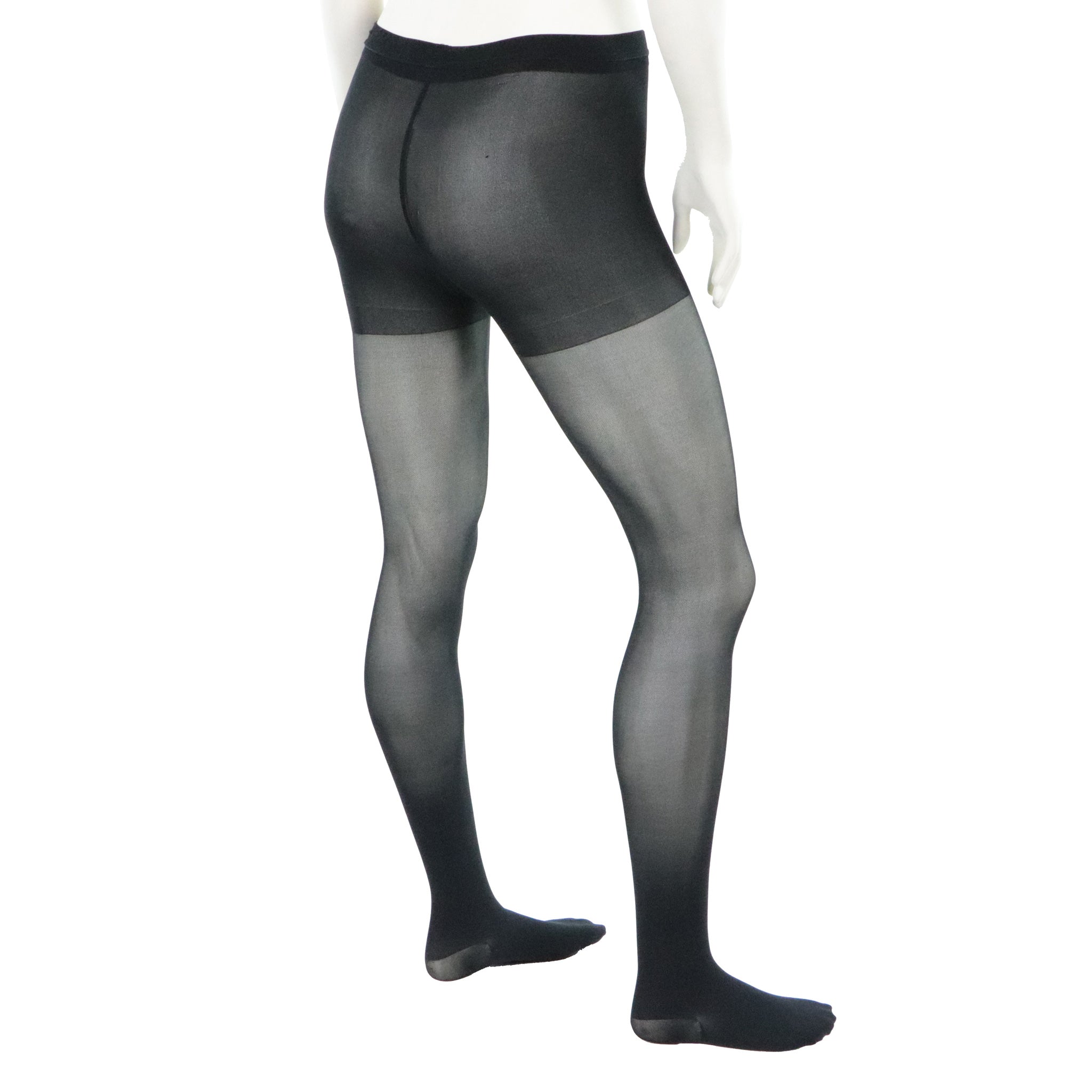 Measured pantyhose compression socks for women Doctor Brace black rear-right view