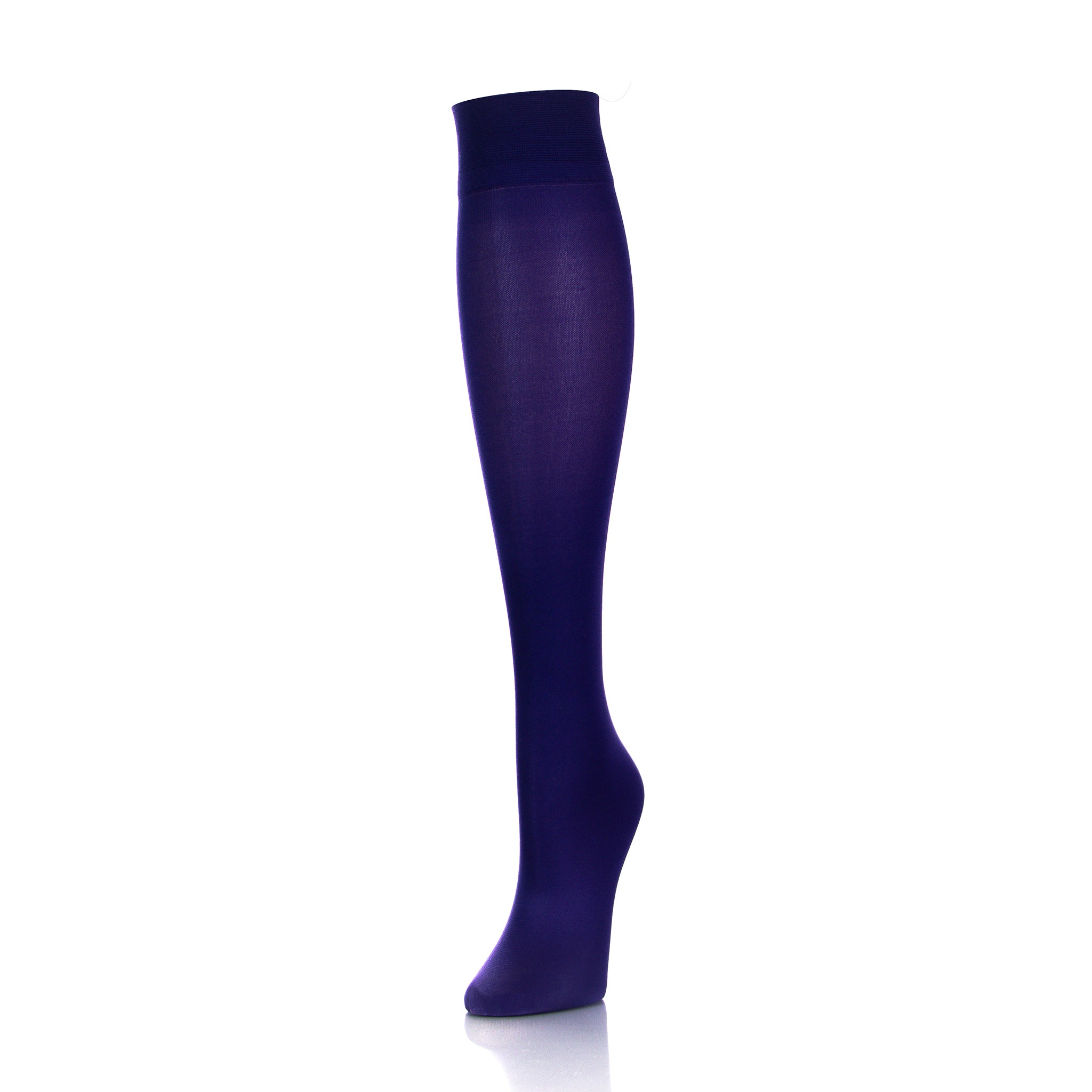Support Stockings For Women - Coloured - Purple - Doctor Brace Softmedi - Diagonal Outside Leg View