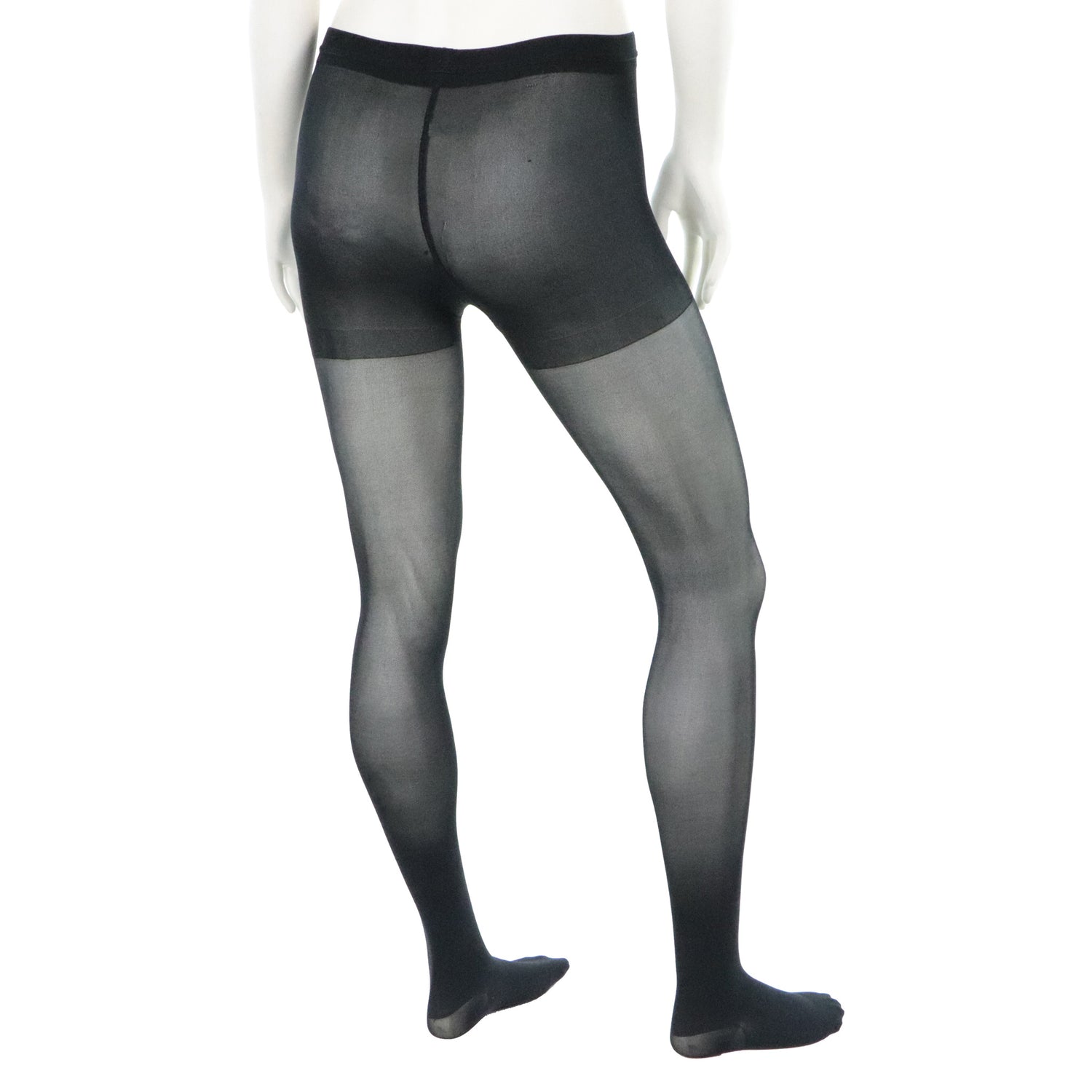 Support stockings pantyhose 20-30 compression black Doctor Brace rear view