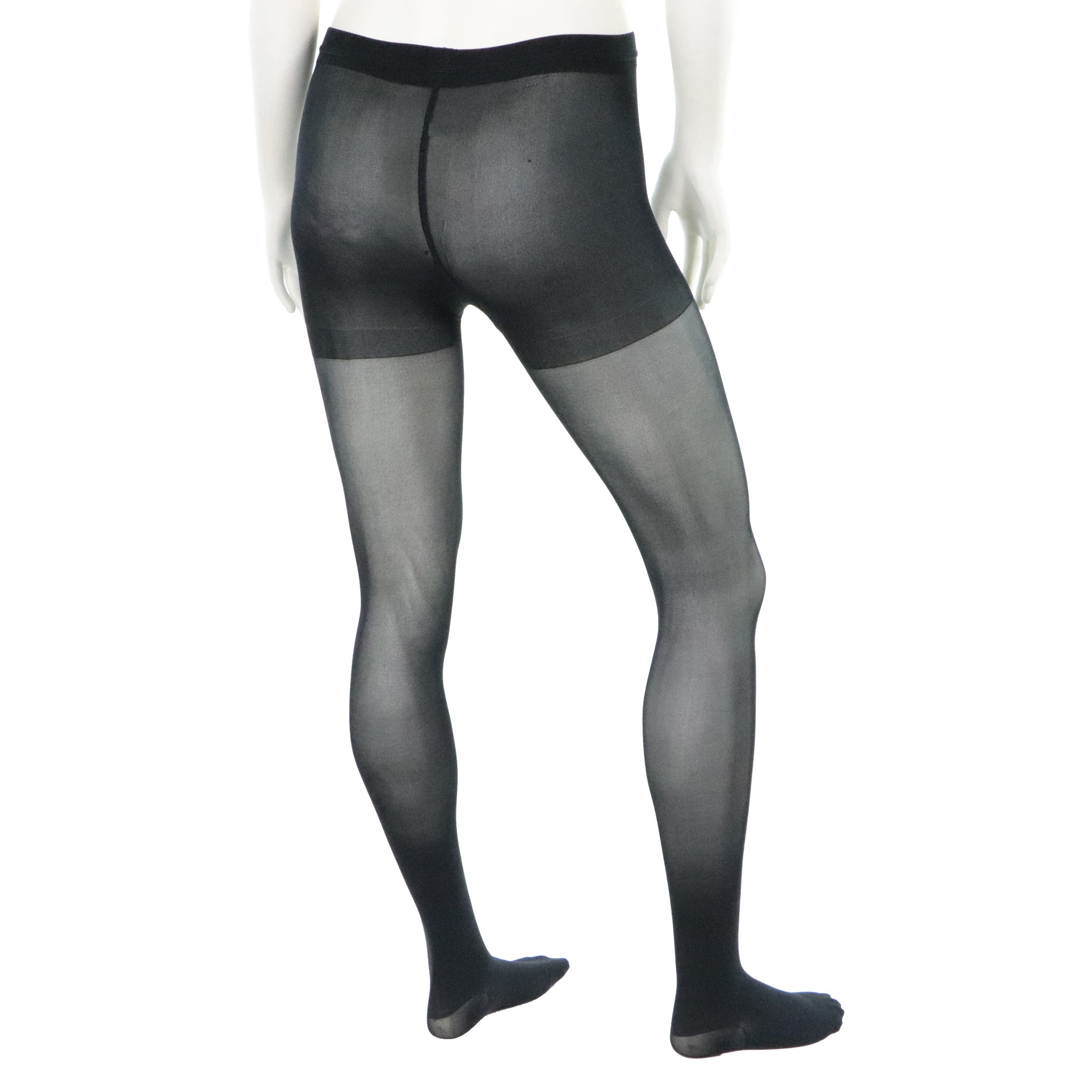 Support stockings pantyhose 20-30 compression black Doctor Brace rear view