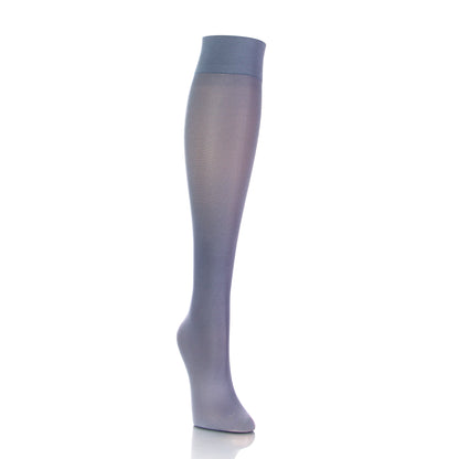 20 30 Compression Socks - Women - Knee High - Colourful Light Gray - Diagonal View - Softmedi
