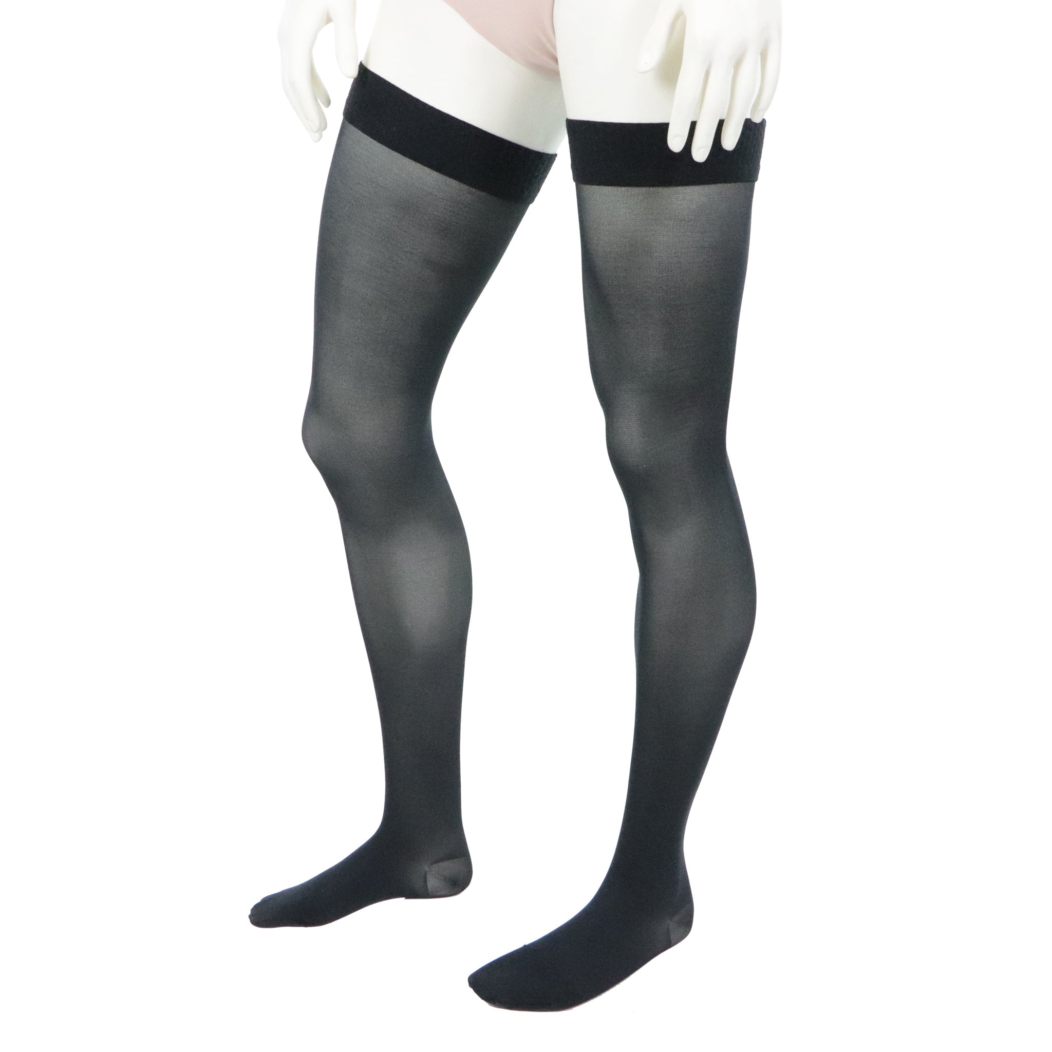 20-30 compression stockings thigh black for ladies Doctor Brace right leg zoom