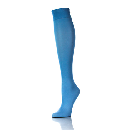 20 30 mmHg Compression Socks For Women - Colored - Blue Sky - Softmedi - Side View
