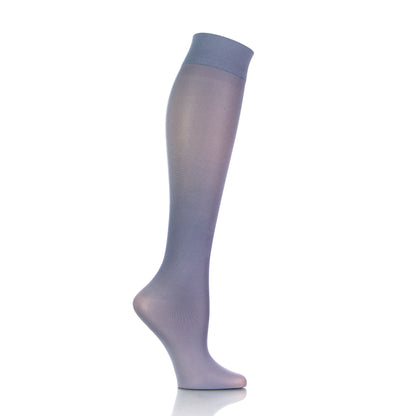 20 30 Mmhg Compression Stockings - Calf - Coloured - Light Grey - Softmedi - Side View
