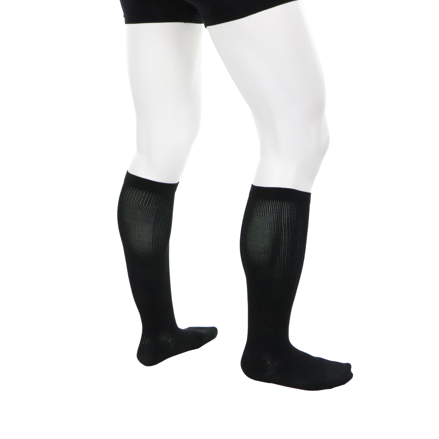 Compression socks for men calf 20-30 mmHg Doctor Brace Actiman black right rear view