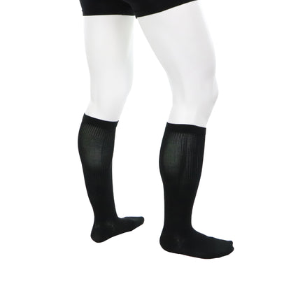 Compression socks for men calf 30-40 mmhg Doctor Brace Actiman black right rear view