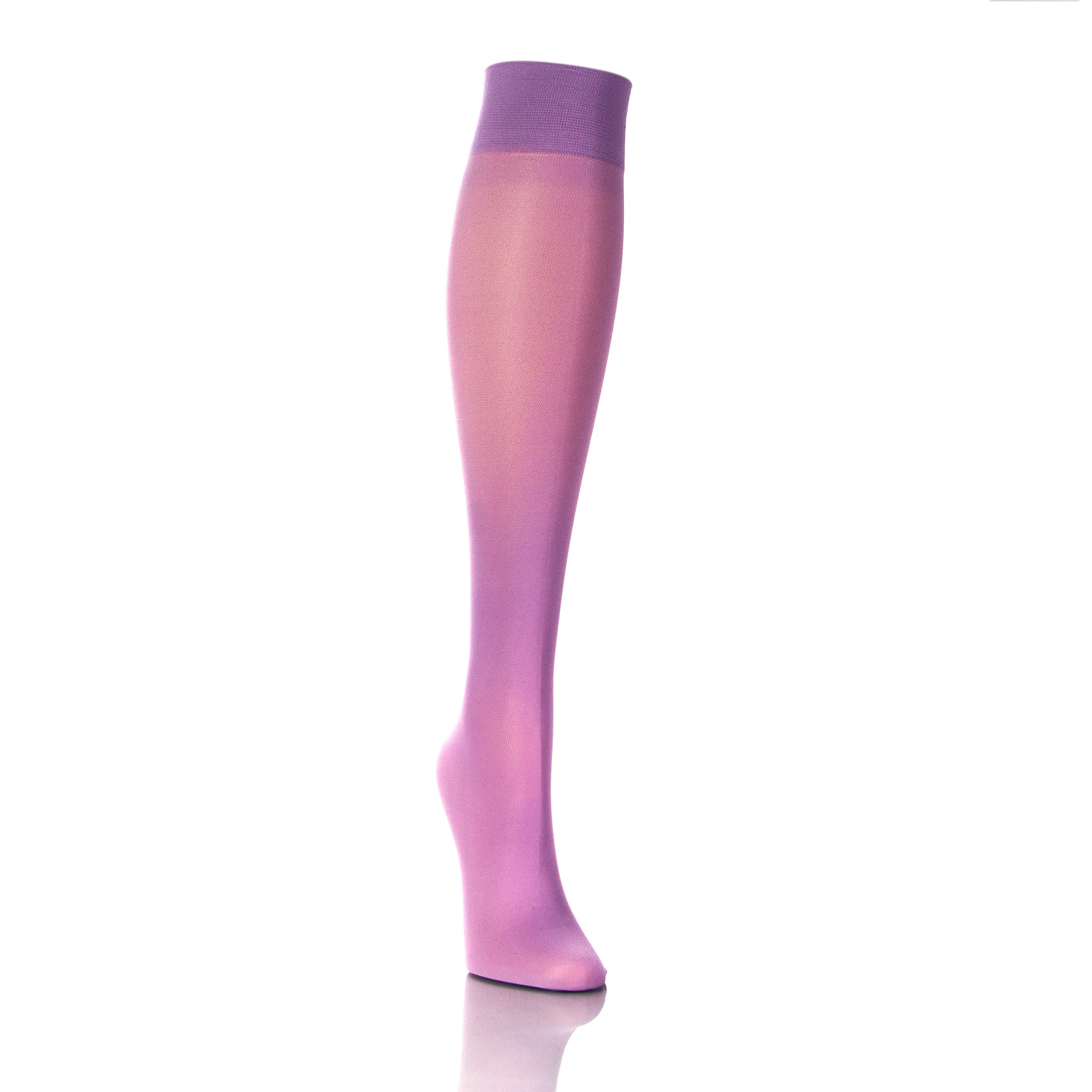 Compression Socks For Women - Colored Lavender - Doctor Brace Softmedi - Diagonal Inside Leg View