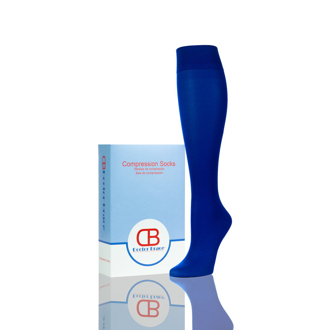 Compression Socks For Women - Royal Blue - With Doctor Brace Softmedi Package