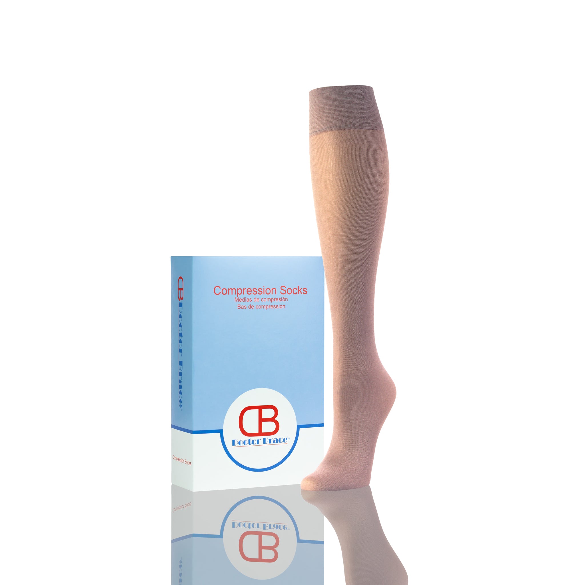 EASE Opaque Unisex Open Toe Compression Pantyhose 20-30 mmHg