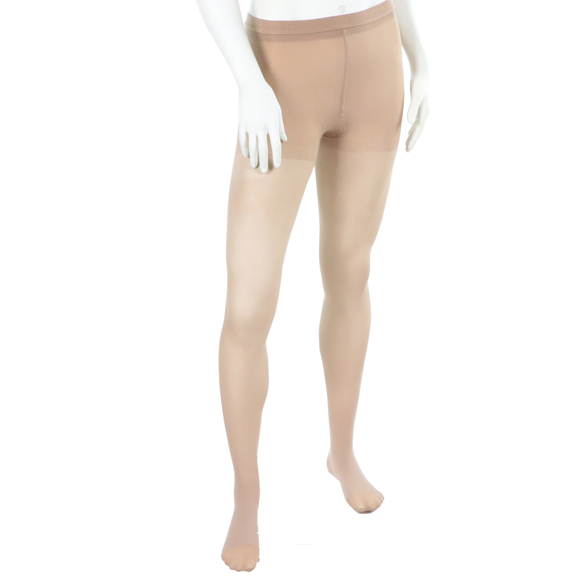 Pantyhose compression stockings 20 30 mmhg beige closed toe Doctor Brace front view