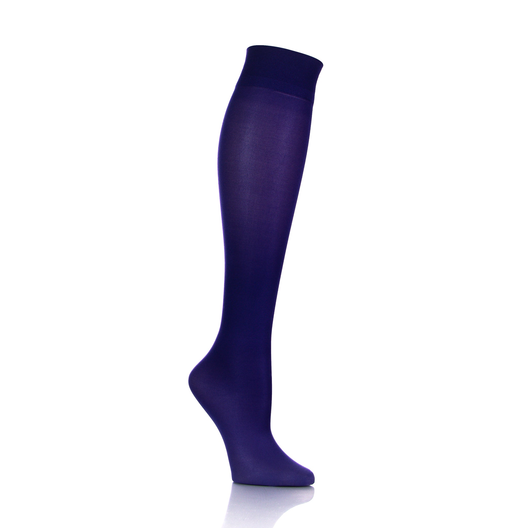 Support Hose For Women - Purple - Doctor Brace Softmedi - Inside Leg View