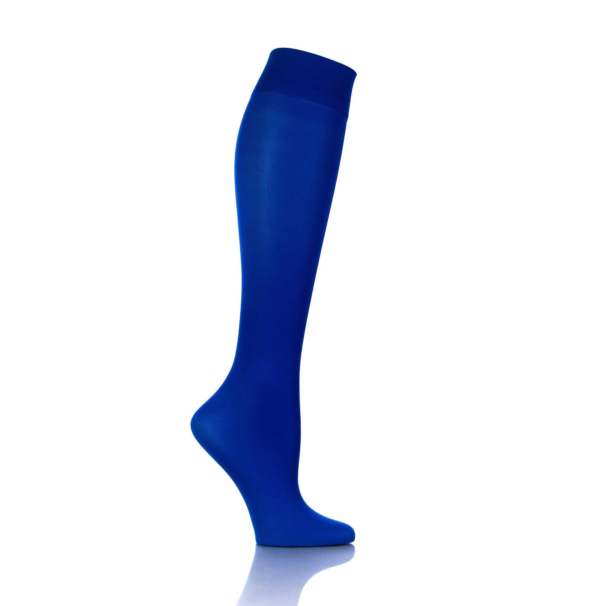 Womens Compression Hosiery - 20 30 mmHg - Knee High - Royal Blue Color - Softmedi - Inside Leg View